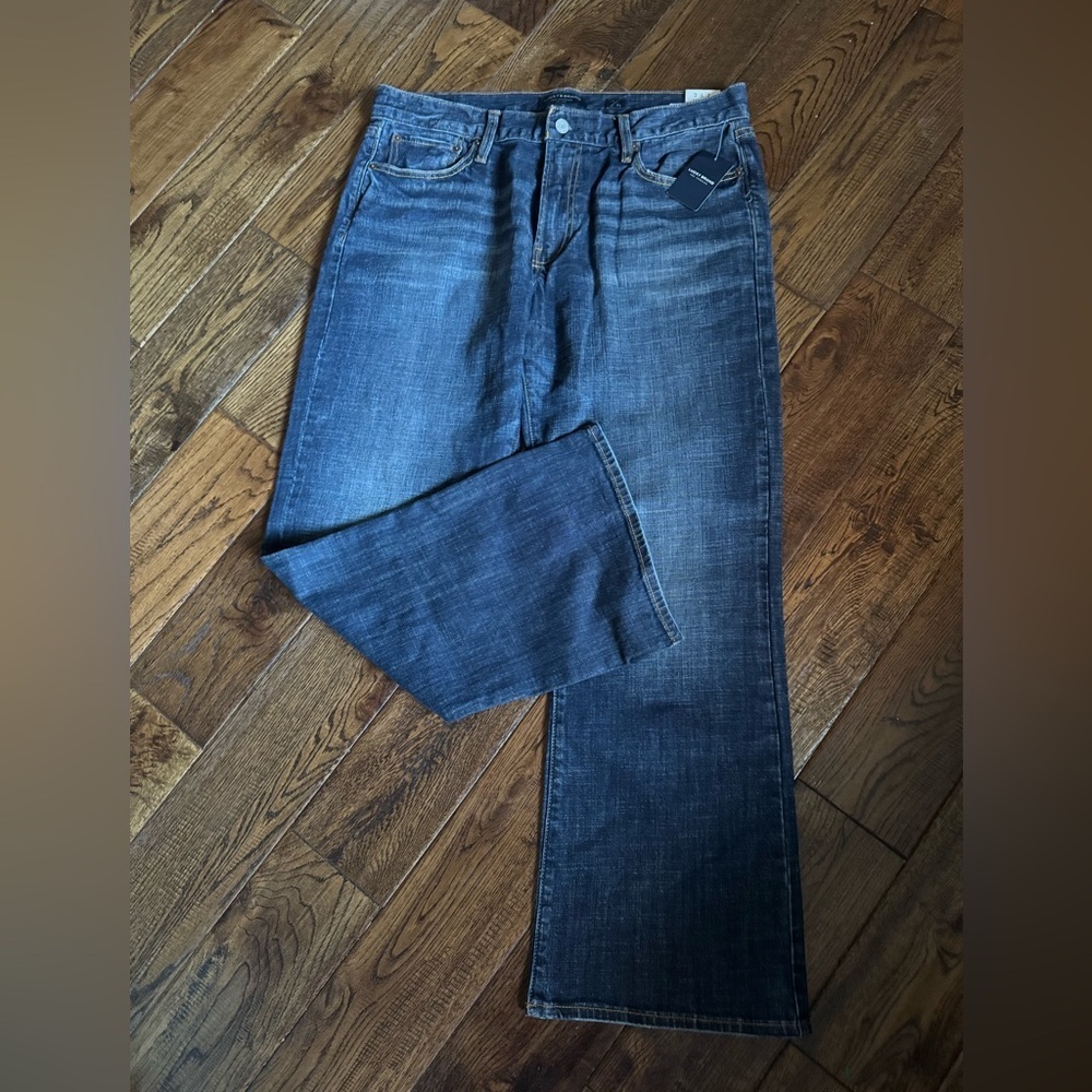 NWT Lucky Brand Relaxed Fit Dark Blue Jeans Men’s Size 34X30